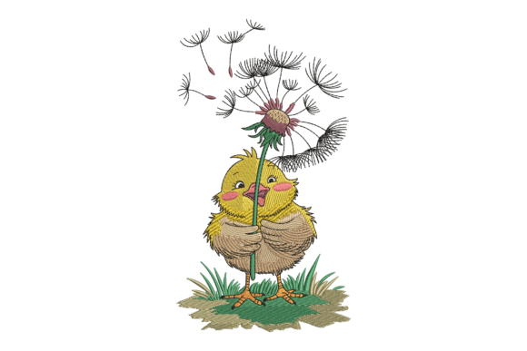 Adorable Chick with Dandelion Embroidery Review