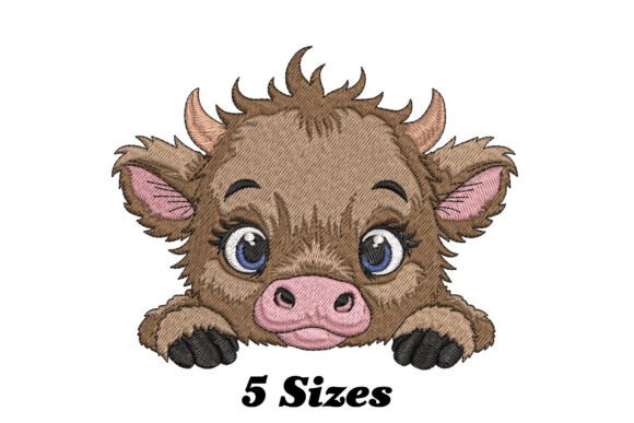 Baby Highland Cow Head Embroidery Design Review