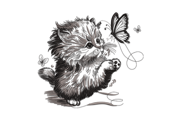 Cat and Butterfly Embroidery Design Review