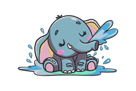 Elephant with Water Splash Embroidery Review