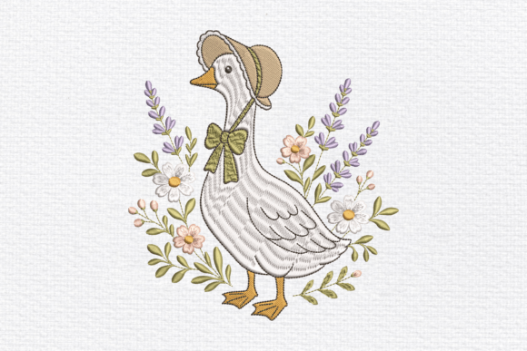 Vintage Goose Floral Embroidery Design Review